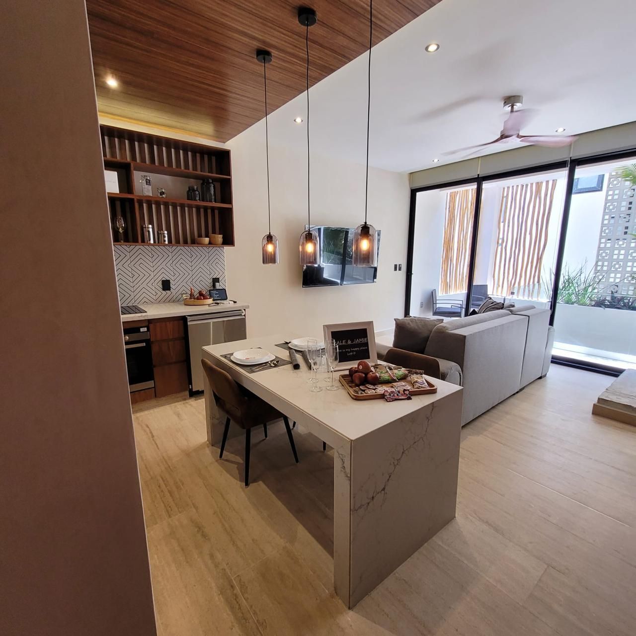 Open living and dining