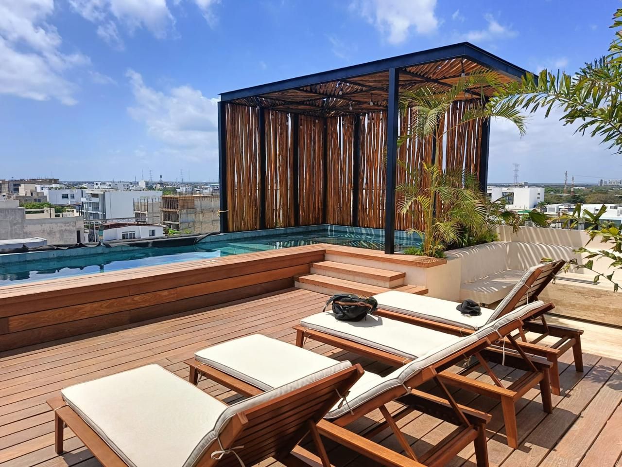 Rooftop pool and lounge